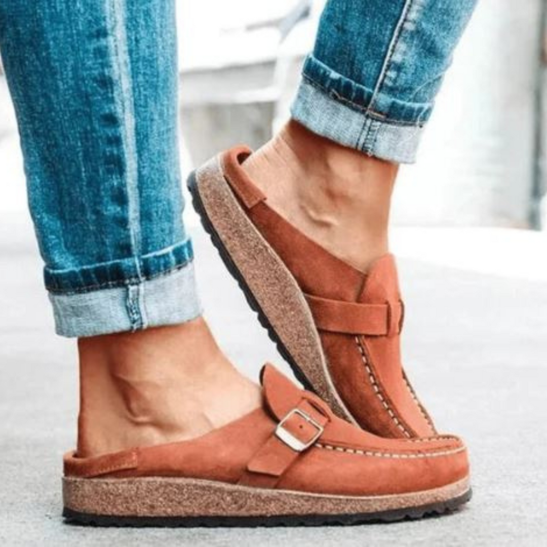 Sustainable comfort clogs in a retro style – Noelia-Brown-3.0-Nora Luxe