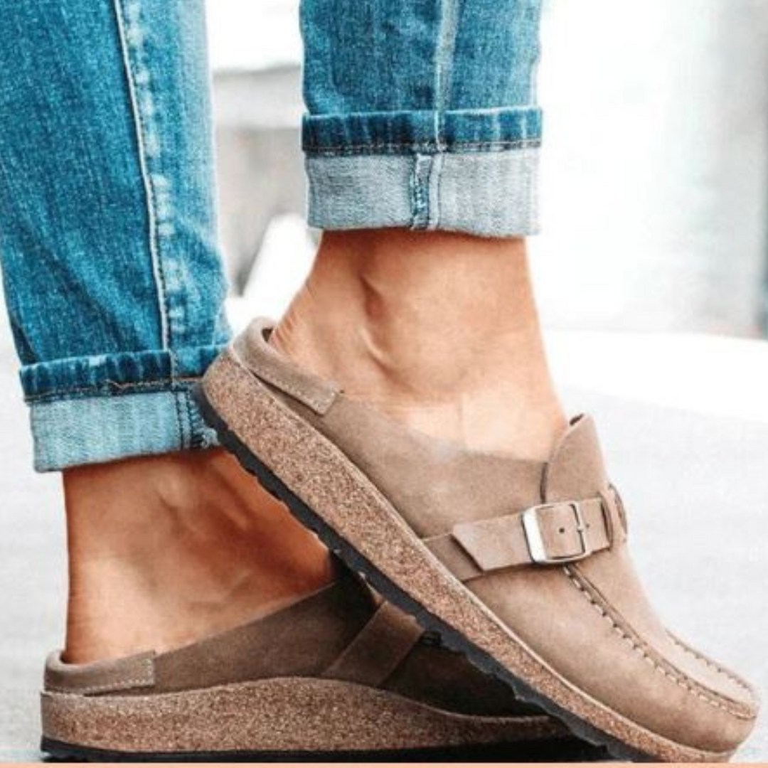 Sustainable comfort clogs in a retro style – Noelia-Light brown-3.0-Nora Luxe
