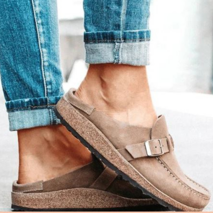 Sustainable comfort clogs in a retro style – Noelia-Light brown-3.0-Nora Luxe