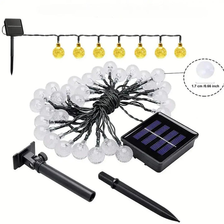 Sustainable LED Light Chain - SolarGlow-16.40 FT - 20 Lights-Nora Luxe