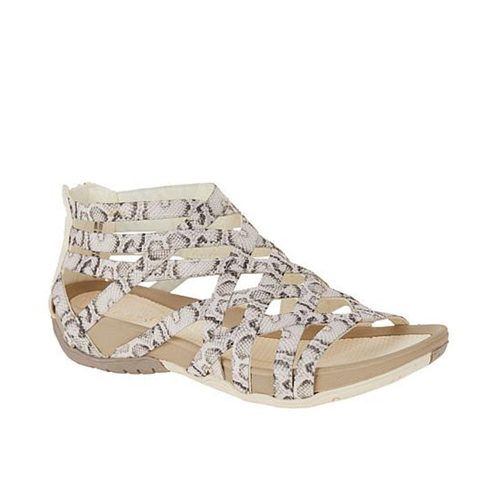 Sweat-absorbing comfort sandals for women – Lorena-Bright leopard print-4.5-Nora Luxe
