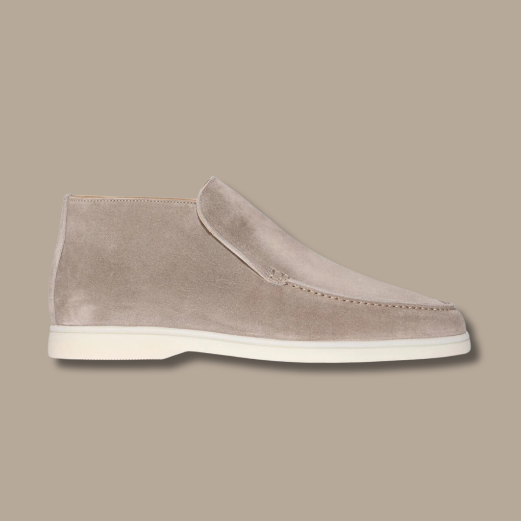 Sweden Loafers - LuxeStride SpringFlair-Suede - Beige-5.0-Nora Luxe
