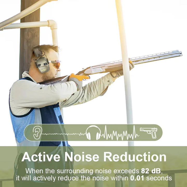 Tactical Hearing Protection - SoundShield-Model B Green-Nora Luxe