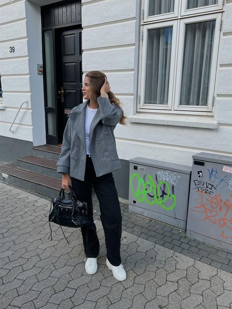 Tailored Ladies Winter Jacket - Elise-Gray-XS/S-Nora Luxe