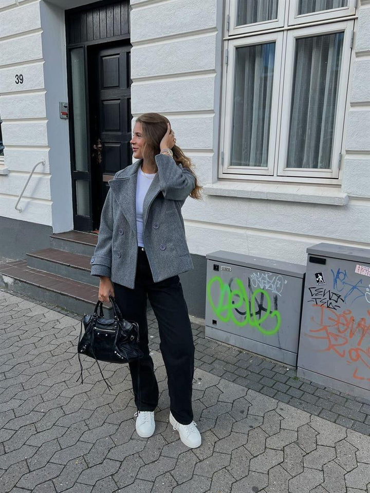 Tailored Ladies Winter Jacket - Elise-Gray-XS/S-Nora Luxe