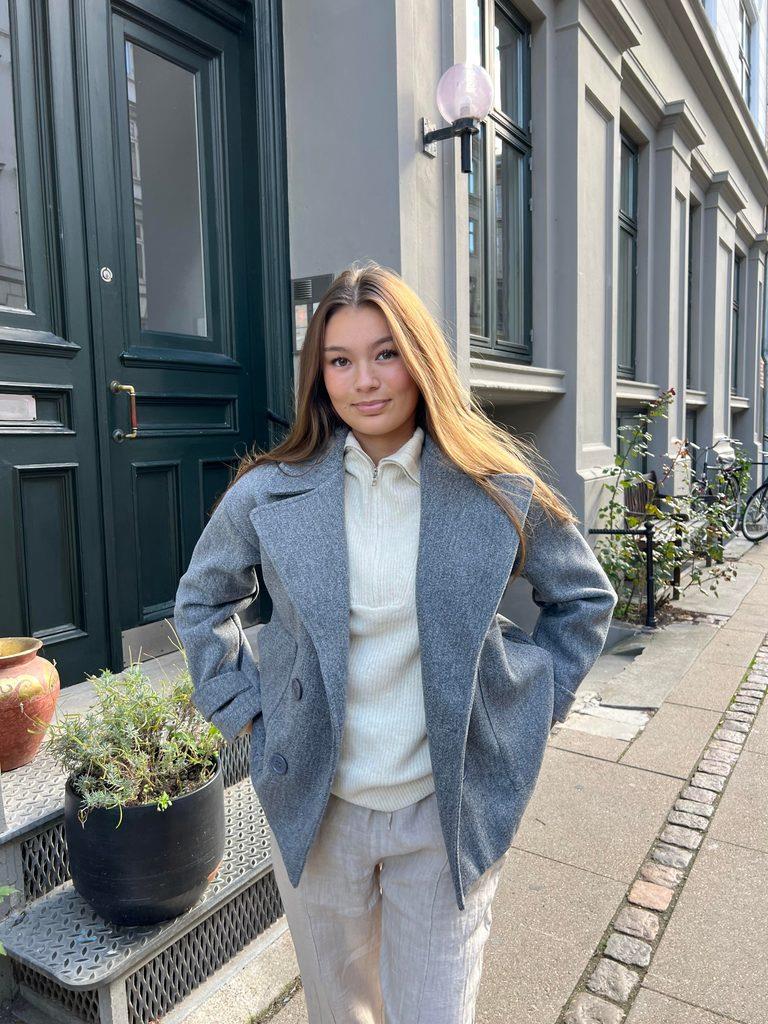 Tailored Ladies Winter Jacket - Elise-Gray-XS/S-Nora Luxe