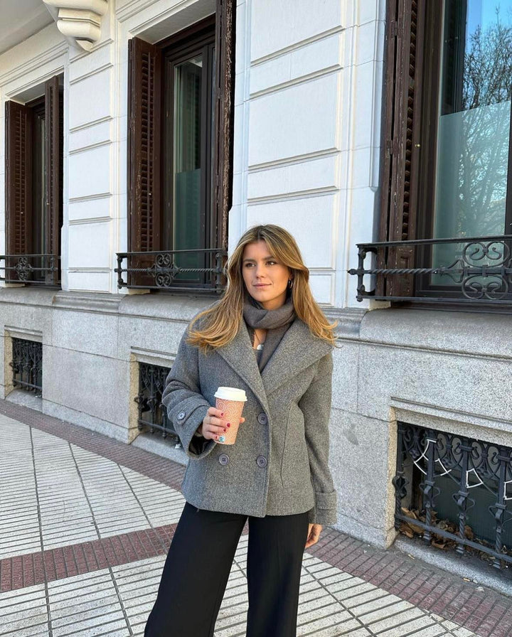 Tailored Ladies Winter Jacket - Elise-Gray-XS/S-Nora Luxe