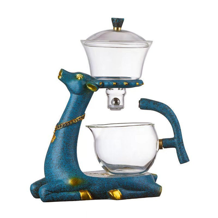 Tea Set with Innovative Magnetic Design - MagneticTeaSet-Blue Teapot-Nora Luxe