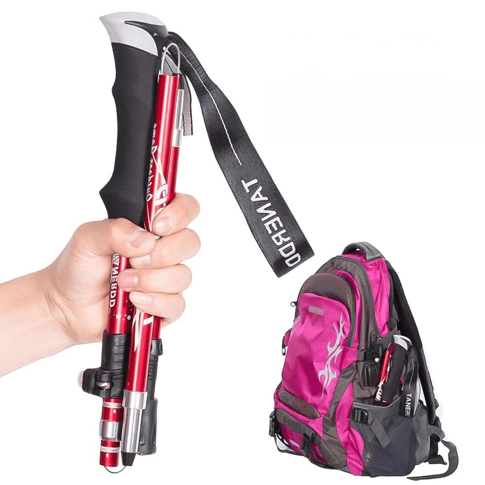 Telescopic Walking Sticks - TrailMaster-Red-Nora Luxe