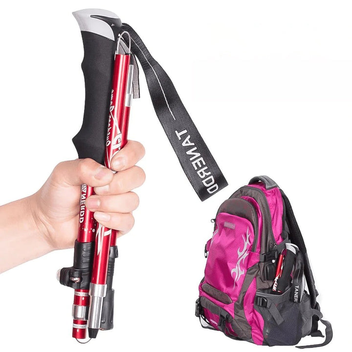 Telescopic Walking Sticks - TrailMaster-Red-Nora Luxe