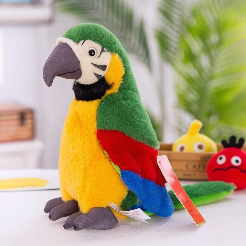 The Chatterbox Parrot Plush - Squawkie-Green-Nora Luxe