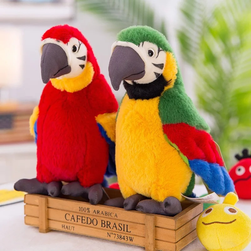 The Chatterbox Parrot Plush - Squawkie-Red-Nora Luxe