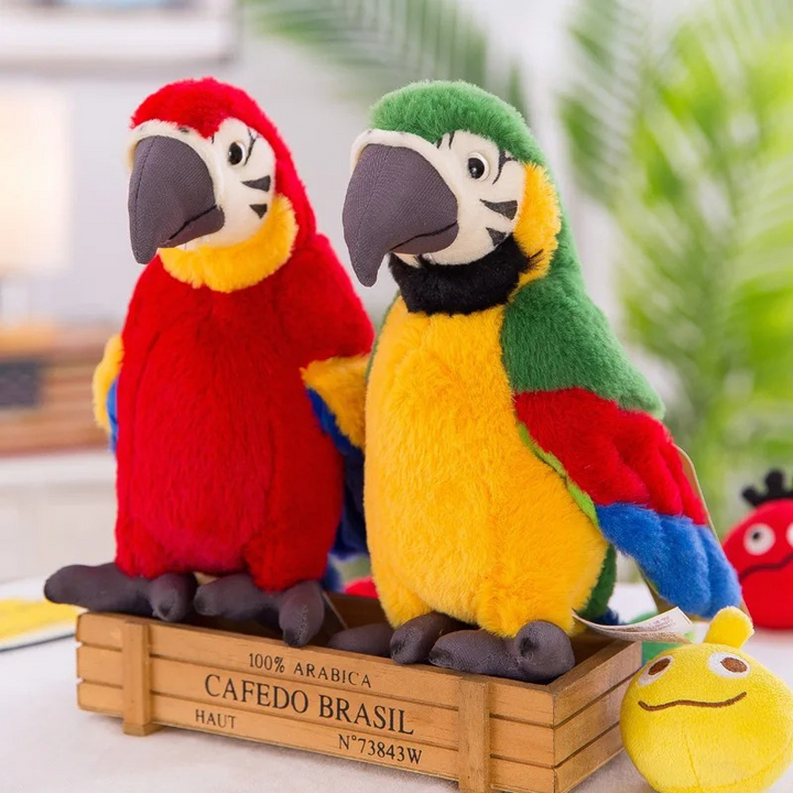 The Chatterbox Parrot Plush - Squawkie-Red-Nora Luxe