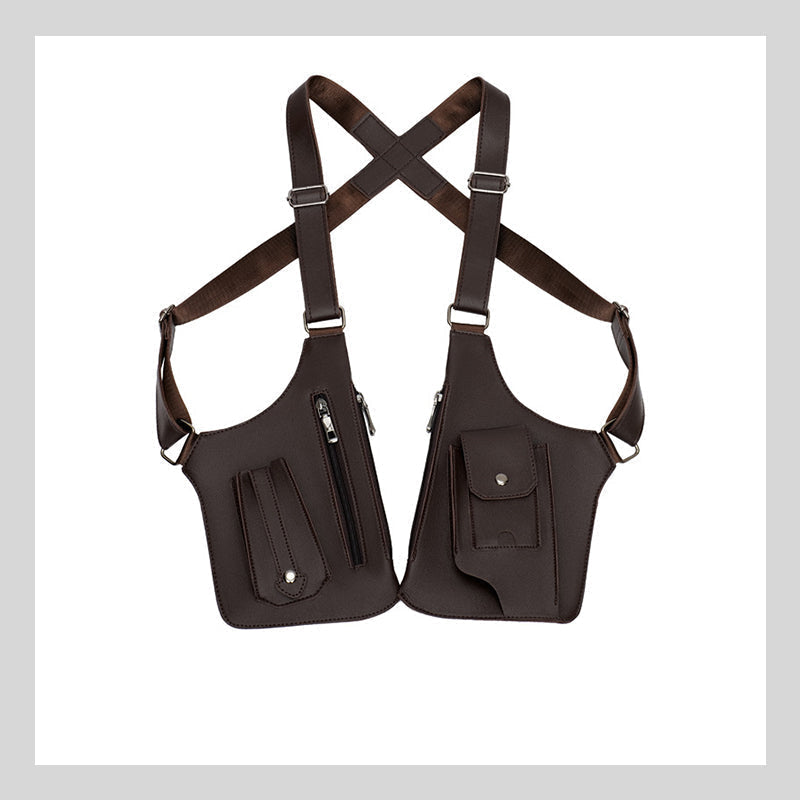 Theft-Resistant Men's Shoulder Bag – ShadowCarry Pro-Brown-Nora Luxe