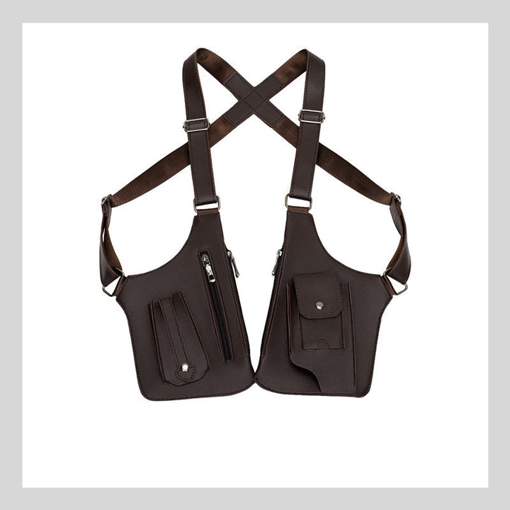 Theft-Resistant Men's Shoulder Bag – ShadowCarry Pro-Brown-Nora Luxe