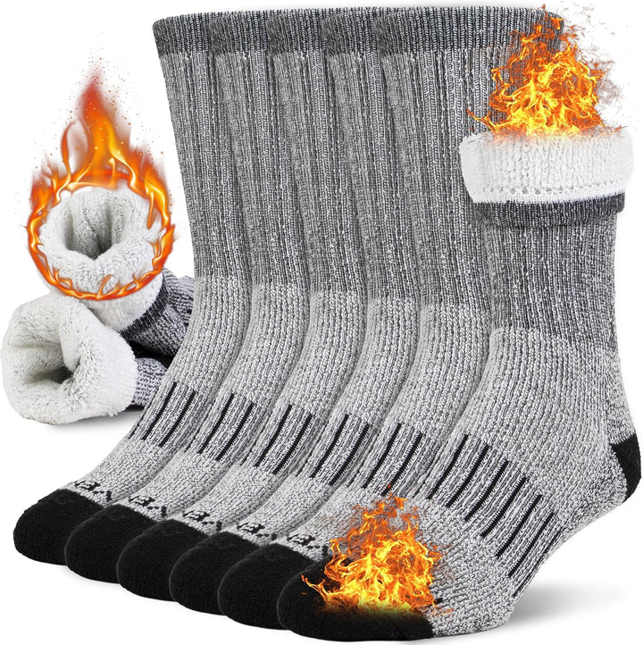 Thermal Cloud Socks for Men - Oliver-6 Pairs of Mixed Colors-Nora Luxe