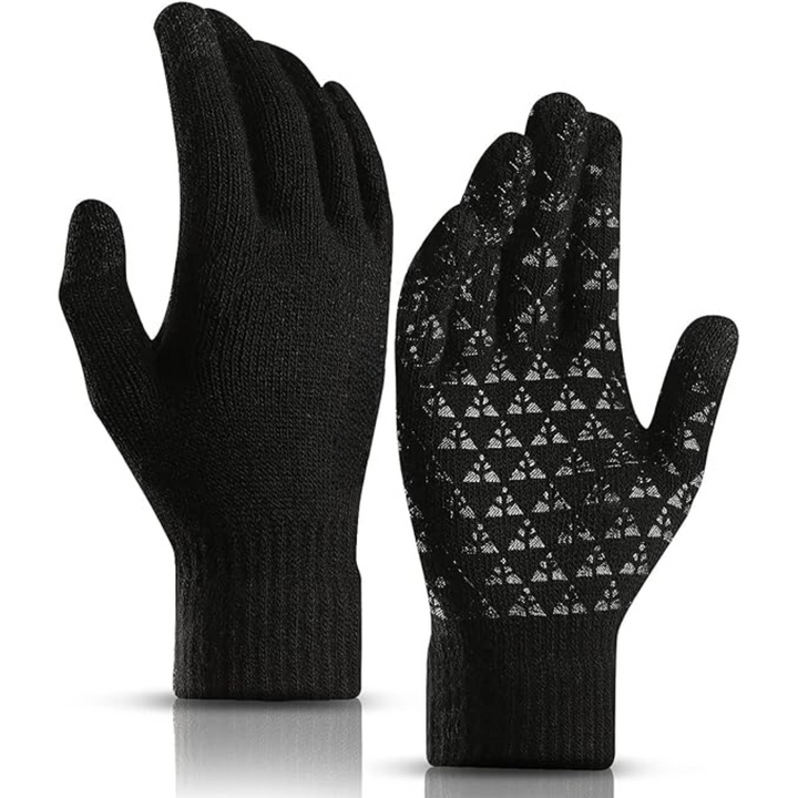 Thermal Touchscreen Winter Gloves - WarmFlex-Black-Nora Luxe