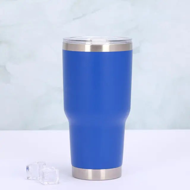 Thermo mug with sliding lid - TempTraveler-Blue-Nora Luxe