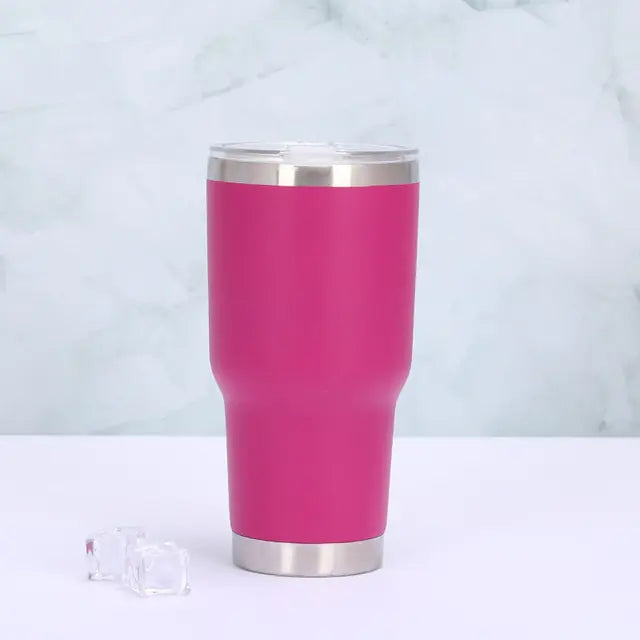 Thermo mug with sliding lid - TempTraveler-Fuchsia-Nora Luxe