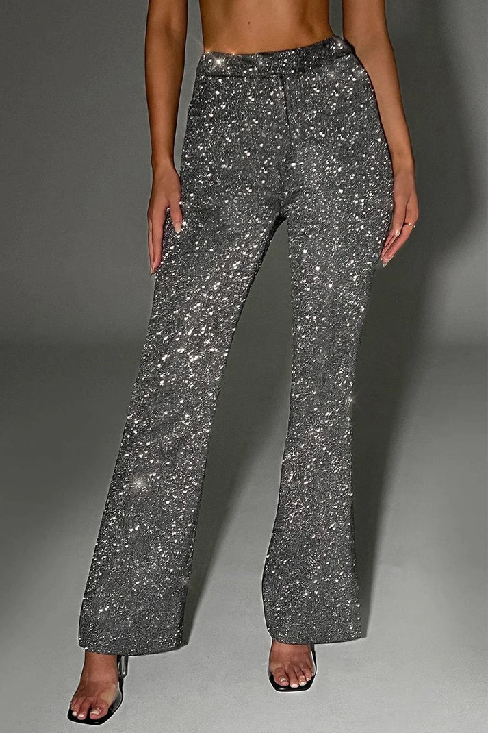 Three-piece glitter set – Celestia-Dark grey-S-Nora Luxe