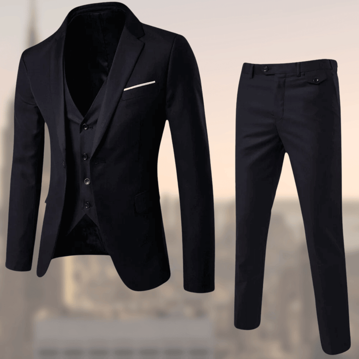 Three-Piece Suit - Archer-Black-S-Nora Luxe