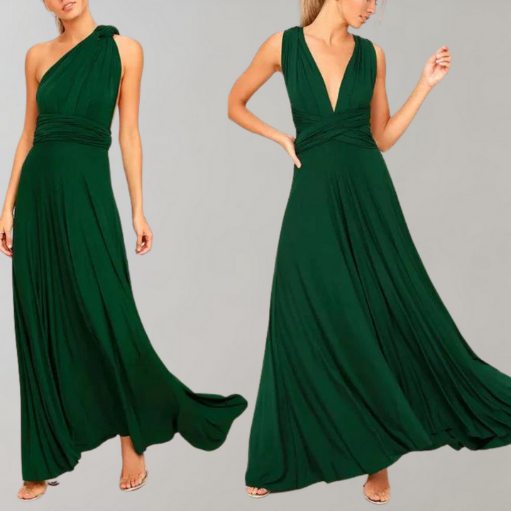 Tia - Elegant Wrap Dress for Women-Wine red-S-Nora Luxe