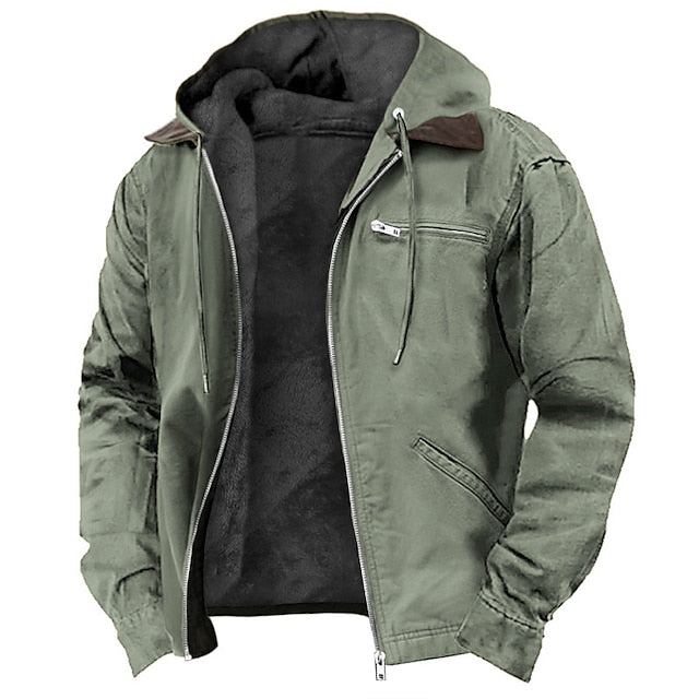 Timeless and Modern Outdoor Jacket for Men – Noah-Olive green-S-Nora Luxe