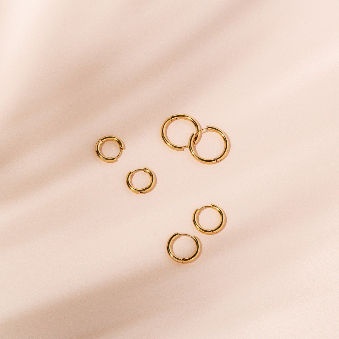 Timeless Hoop Earrings - Celeste-Gold-Small-Nora Luxe