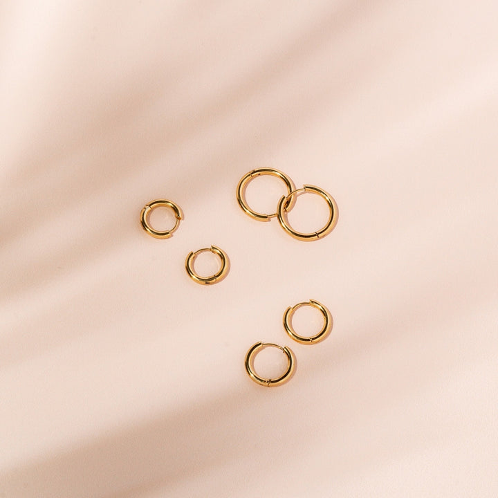 Timeless Hoop Earrings - Celeste-Gold-Small-Nora Luxe