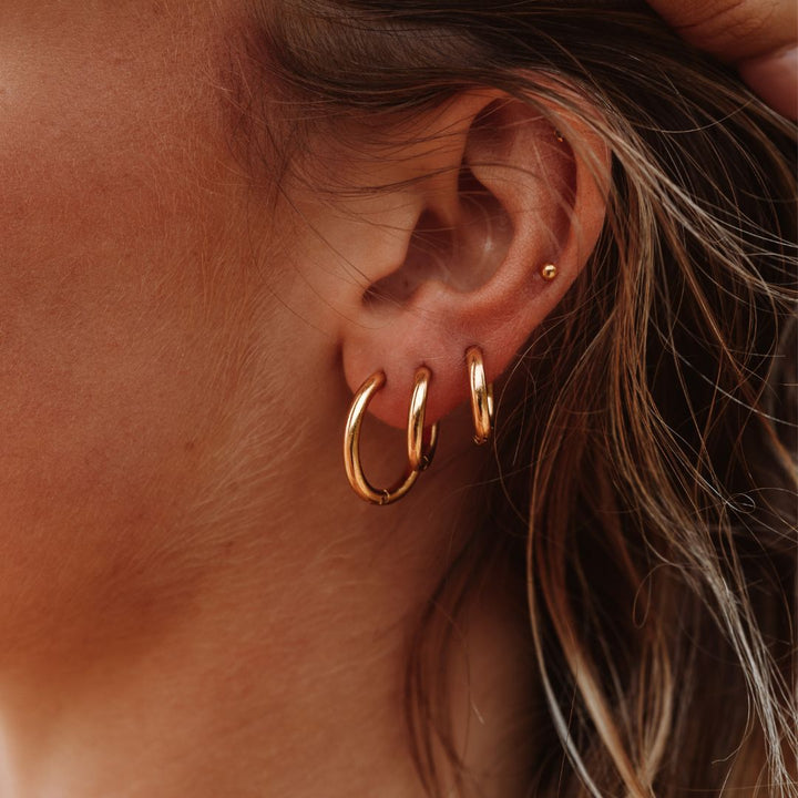 Timeless Hoop Earrings - Celeste-Gold-Small-Nora Luxe