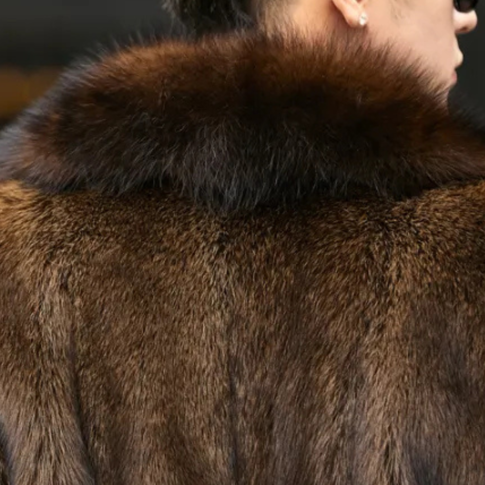 Timeless Men's Coat with Fur Look - Jules-Brown-S-Nora Luxe