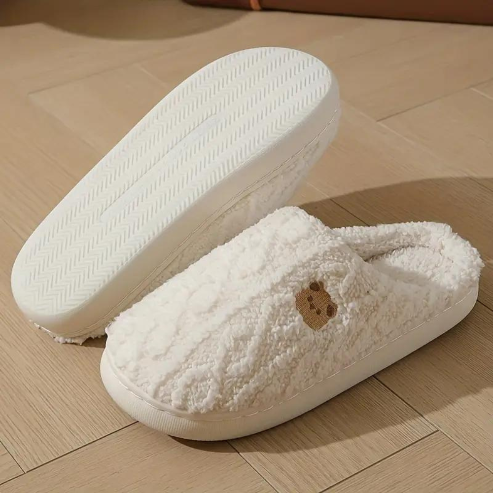 Tinsel - Comfy Soft Slippers for Women-White-4-Nora Luxe