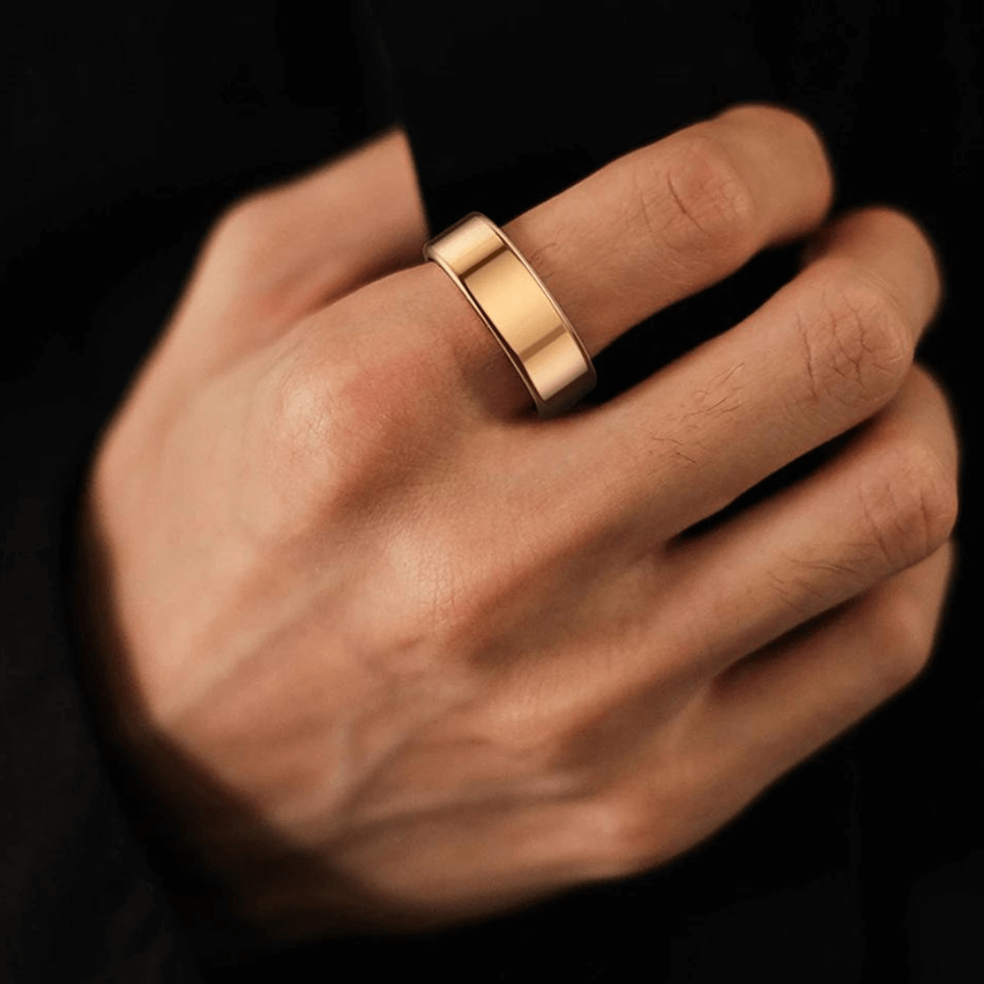 Titanium Health Tracker Ring - VitaRing-Black-18.1mm = 0.713 inches-Nora Luxe