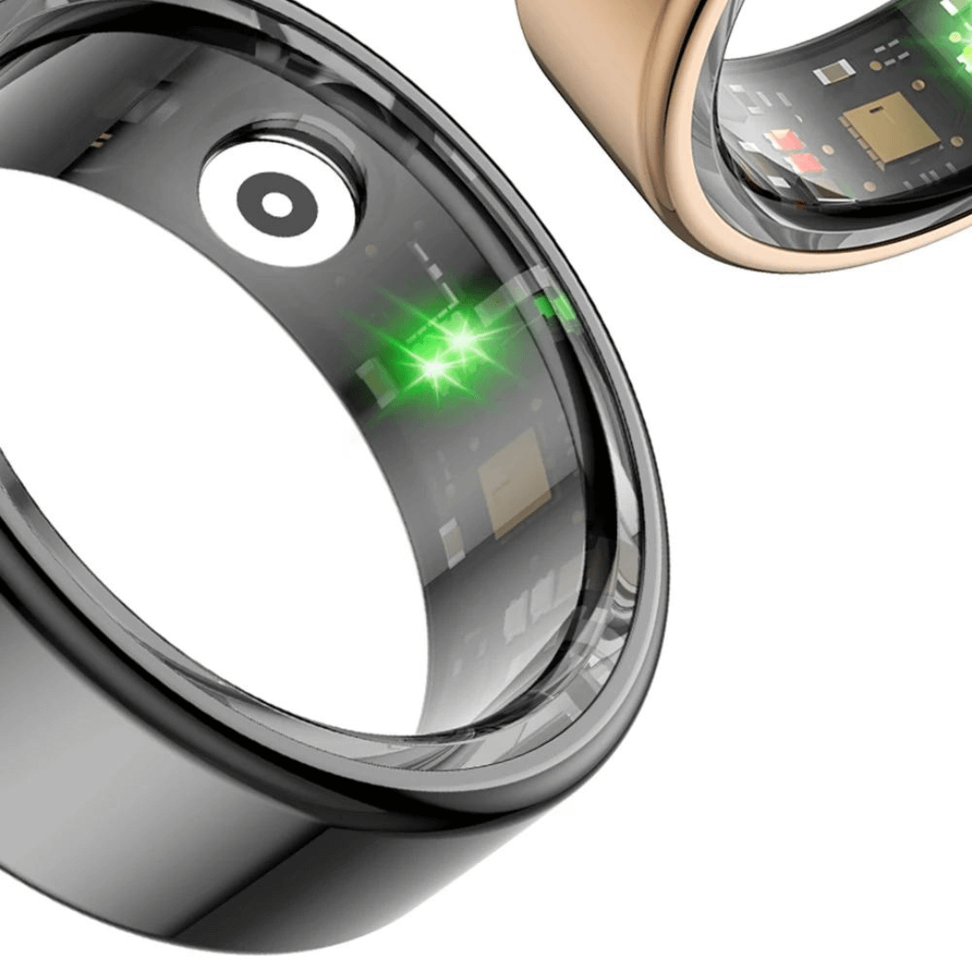 Titanium Health Tracker Ring - VitaRing-Black-18.1mm = 0.713 inches-Nora Luxe