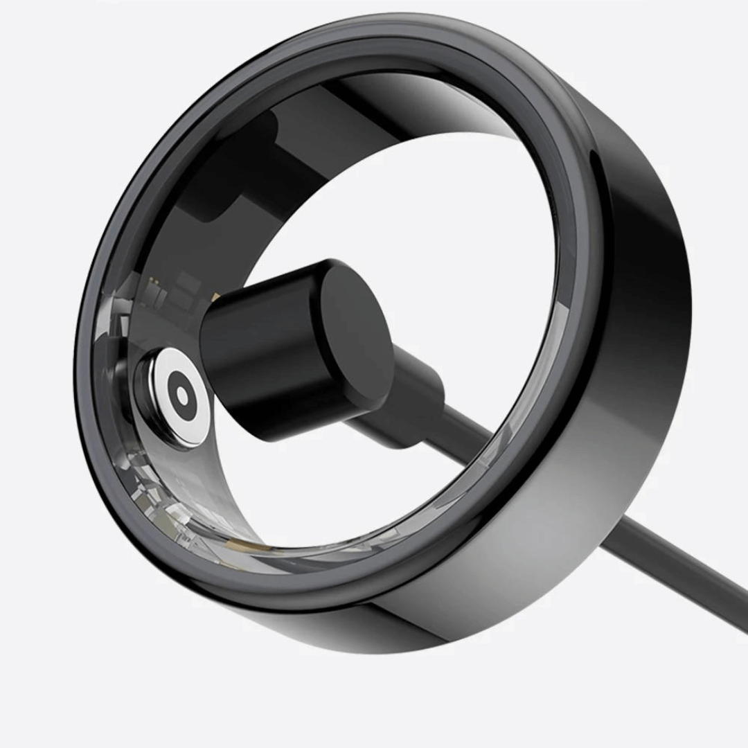 Titanium Health Tracker Ring - VitaRing-Black-18.1mm = 0.713 inches-Nora Luxe