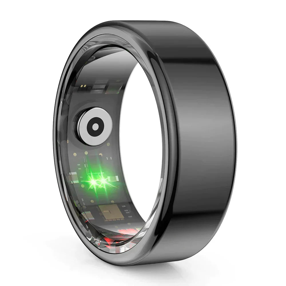 Titanium Health Tracker Ring - VitaRing-Black-18.1mm = 0.713 inches-Nora Luxe