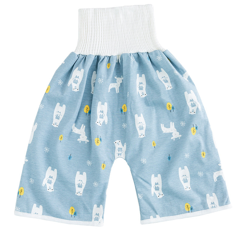 Toddler Potty Training Pants - PotjePro-Shorts-Blue Forest Animals-M (0-3 years)-Nora Luxe