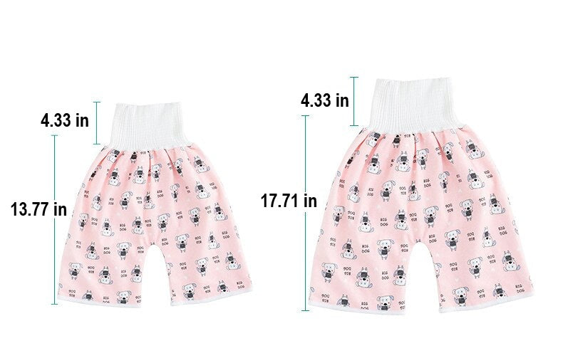 Toddler Potty Training Pants - PotjePro-Shorts-Pink Dogs-M (0-3 years)-Nora Luxe