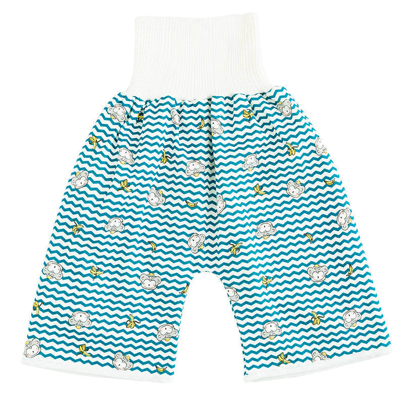 Toddler Potty Training Pants - PotjePro-Shorts-Striped Little Monkeys-M (0-3 years)-Nora Luxe
