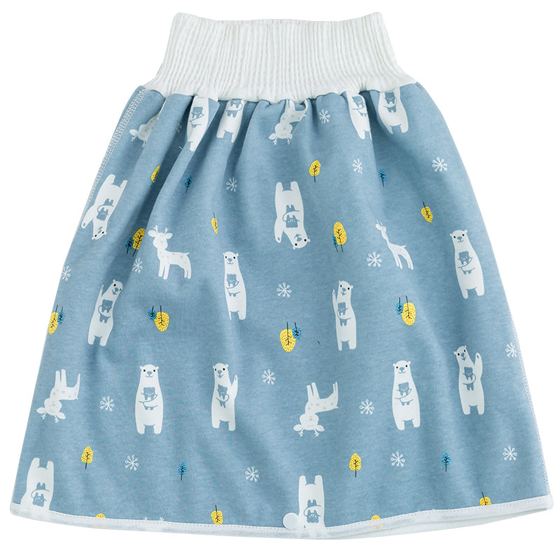 Toddler Potty Training Pants - PotjePro-Skirt-Blue Forest Animals-M (0-3 years)-Nora Luxe