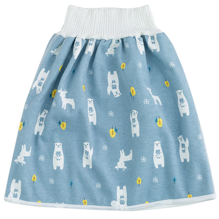 Toddler Potty Training Pants - PotjePro-Skirt-Blue Forest Animals-M (0-3 years)-Nora Luxe
