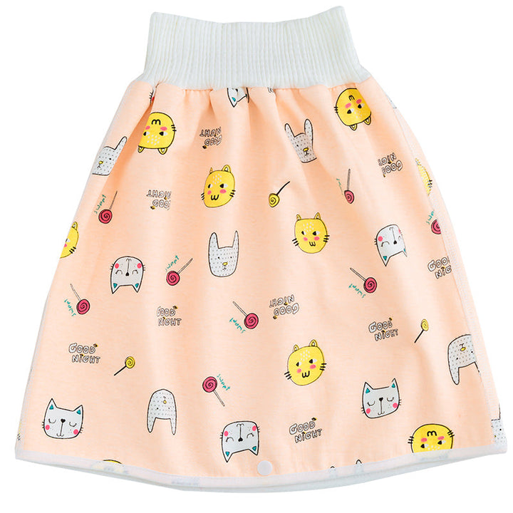 Toddler Potty Training Pants - PotjePro-Skirt-Orange Kittens-M (0-3 years)-Nora Luxe