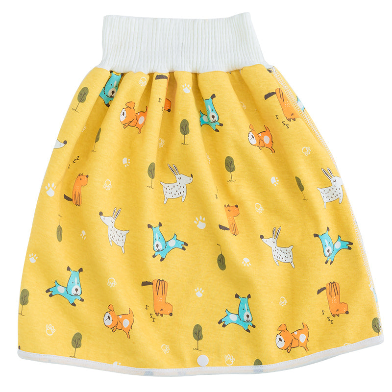 Toddler Potty Training Pants - PotjePro-Skirt-Yellow Puppies-M (0-3 years)-Nora Luxe