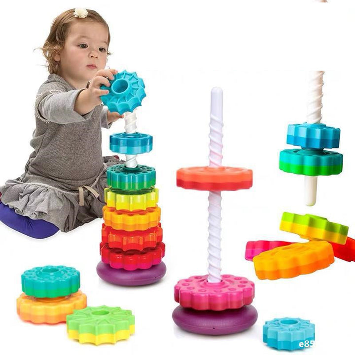 Toddler Stacking Tower - Twirl Tower-Nora Luxe