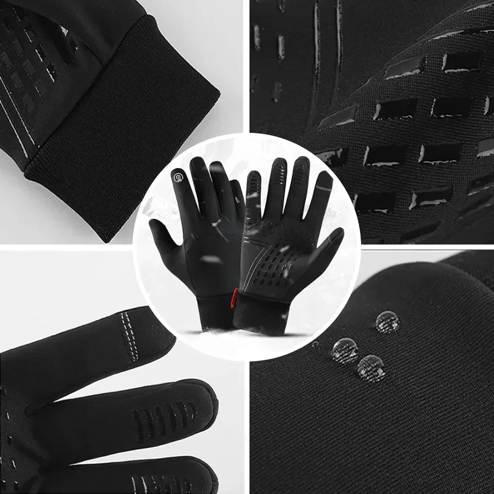 Touchscreen Winter Gloves - ThermaGuard-Black-M-Nora Luxe