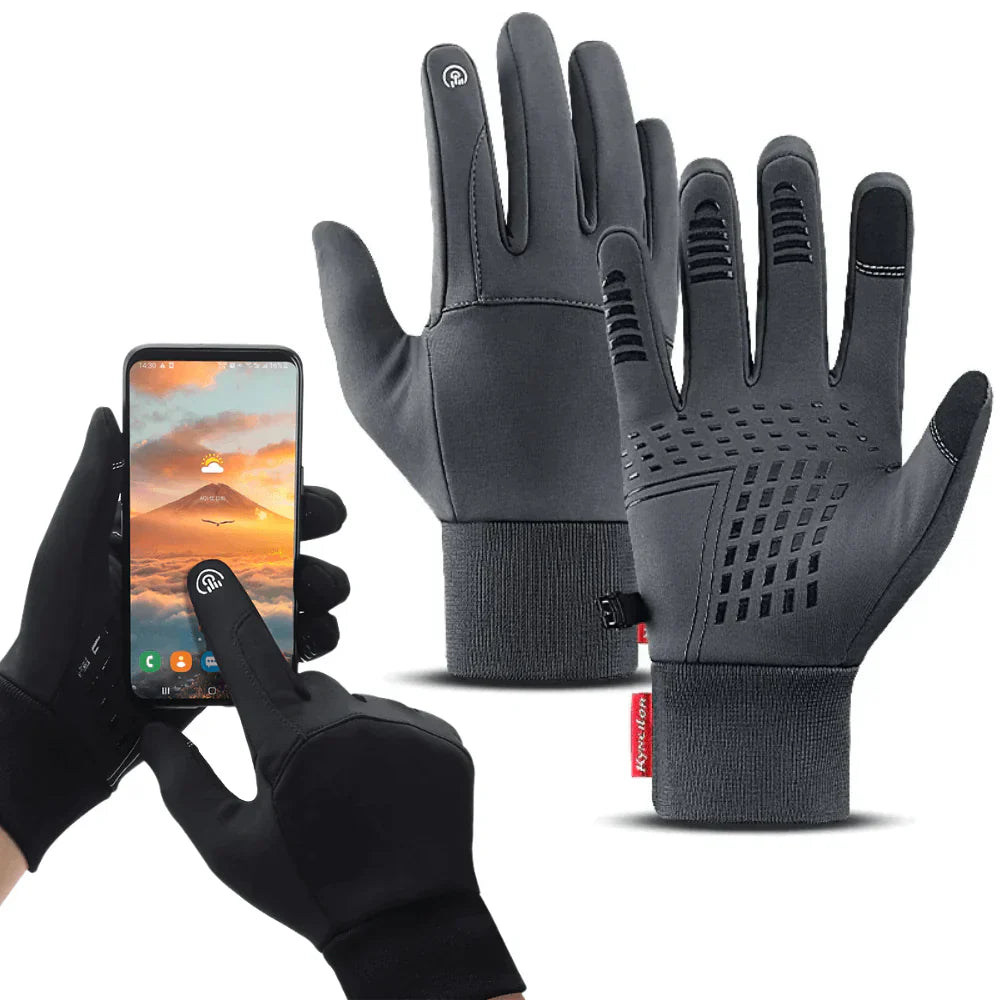 Touchscreen Winter Gloves - ThermaGuard-Gray-M-Nora Luxe