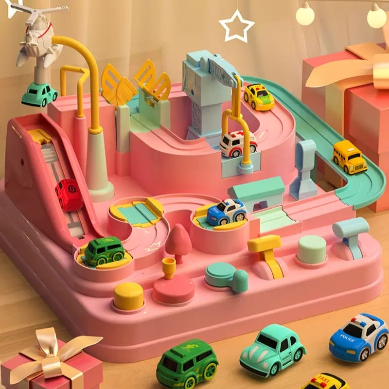 Toy Racing Track - TurboCity-Emerald Blue-Nora Luxe