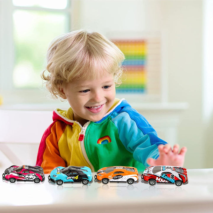 Toy Stunt Car - TurboStunt Racers-4 + 4 FREE-Nora Luxe