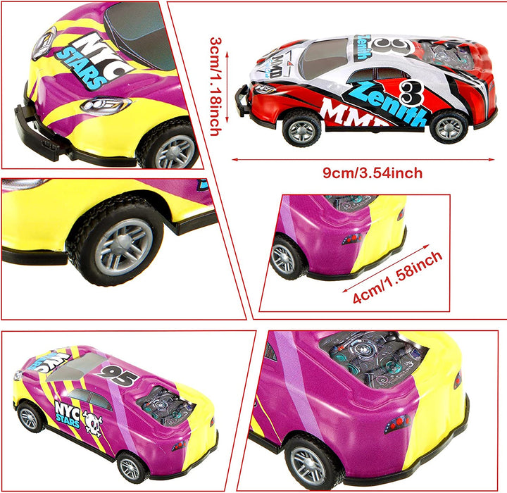Toy Stunt Car - TurboStunt Racers-4 + 4 FREE-Nora Luxe