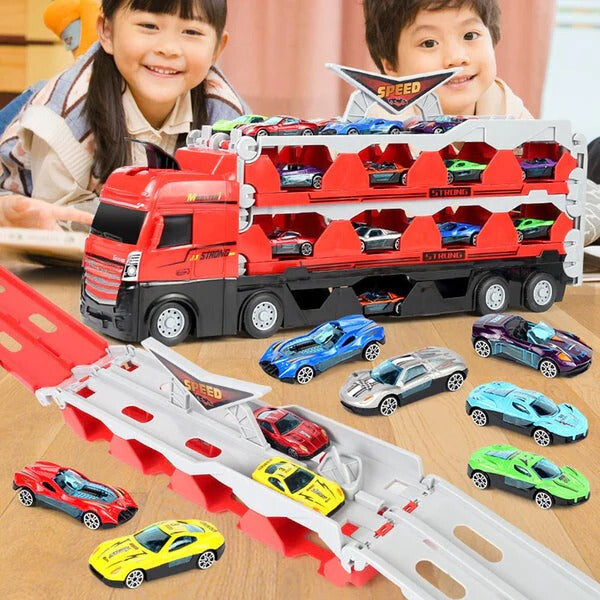 Toy Trailer with Cars - MegaTransporter-Nora Luxe